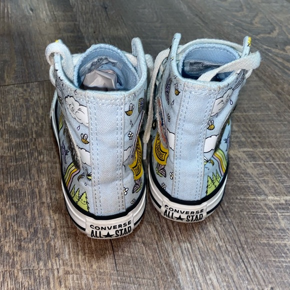 VGUC Converse Chuck Taylor All Star camp rainbow blue sneakers size 12 - Picture 2 of 8